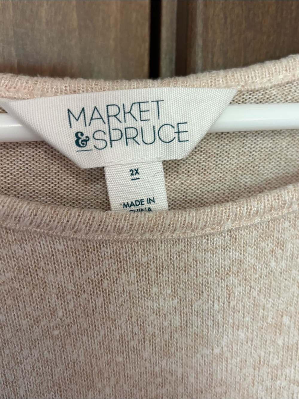 Market & Spruce Gloria Button Detail Brushed Knit Top Striped Plus Size 2X - Picture 10 of 10